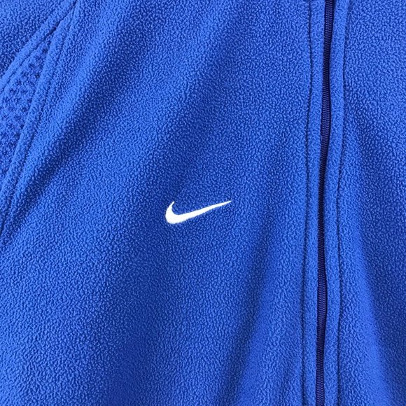 Nike Sweater Mens Small Blue Therma Fit Fleece Pullover Half Zip Lightweight - Picture 2 of 9